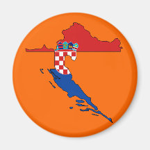 Croatia flag map refrigerator magnets