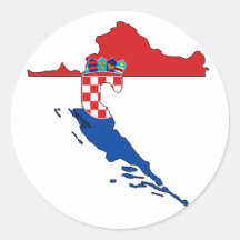 Croatia flag map stickers