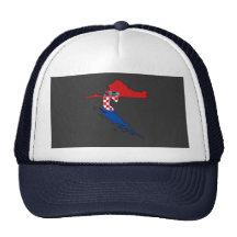 Croatia flag map trucker hat