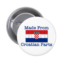 Croatian Parts Pinback Buttons