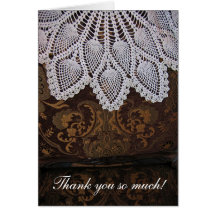 Crochet doily Thank You Cards