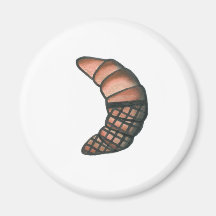 Croissant in Fishnet Stockings Refrigerator Magnets