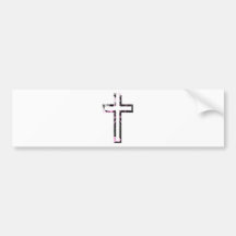 Croix reflets mauves bumper stickers