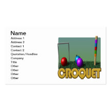 Croquet 5 business card templates
