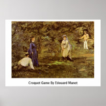 Croquet Game By Edouard Manet Poster