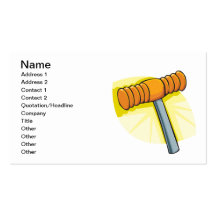 Croquet Mallet Business Card