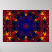 Cross and Star Mandala Posters