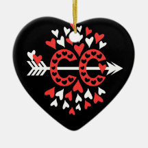 Cross Country Running Love Christmas Tree Ornaments
