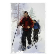 Cross Country Skiers Personalized Invite