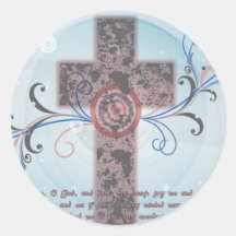 Cross with Scripture Stickers