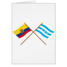 Crossed Ecuador and Guayas flags Card