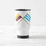 Crossed Ecuador and Guayas flags mugs