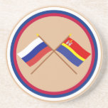 Crossed flags of Russia and Kaliningrad Oblast Beverage Coasters