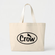 Crow Oval Tote Bag