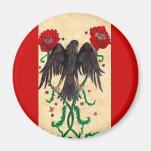 Crow Refrigerator Magnets
