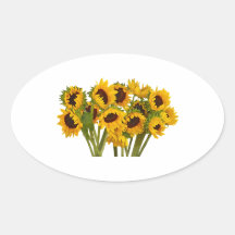 Crowd of Sunflowers Sticker