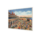 Crowds on the Beach in Front of Casino Canvas Prints