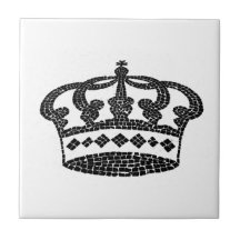 Crown graphic design ceramic tile