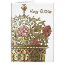 Crown With Roses Cards