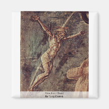 Crucified Christ By Tura Cosmè Fridge Magnets