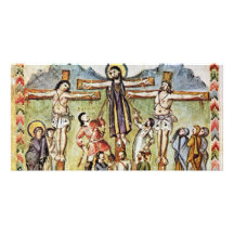 Crucifixion By Meister Des Rabula-Evangeliums (Bes Photo Card Template