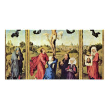 Crucifixion Left Wing: St Mary Magdalene Right Win Photo Card