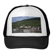 Cruise boat on Mosel River, Bernkastel Kues, Germa Hat