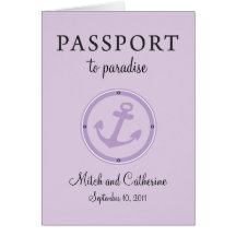 Cruise Passport Wedding Invitation Greeting Cards