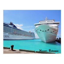 Cruise Ships in the Port Post Cards