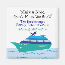 Cruise Vacation Save the Date Magnet