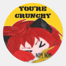 Crunchy NomNom Kawaii Kitty Sticker