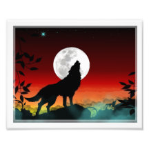 Cry wolf photo print