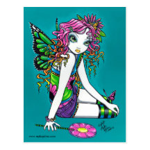 Crystal Candy Rainbow Fairy Postcard