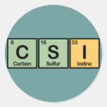 CSI made of Elements Round Stickers