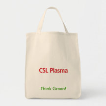 CSL Plasma Tote Bag - Think Green!