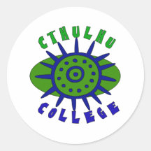 Cthulhu College Round Sticker