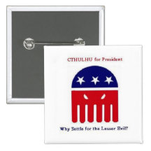 Cthulhu for President Pins