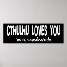 Cthulhu Loves You Poster