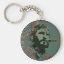 Cuba Propaganda Castro Keychain