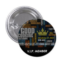 Culinary Club V.I.P. MEMBER Badge - Customised Pins
