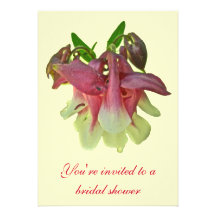 Cultivated Columbine Bridal Shower Invitation