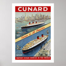 Cunard Queens Print
