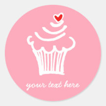 Cup cake love sticker