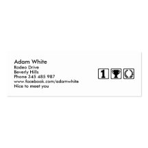 Cup champion business card