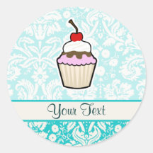 Cupcake; cute round stickers