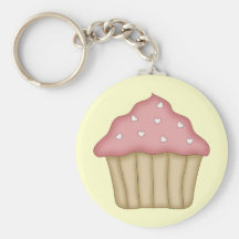Cupcake Hearts Key Chain