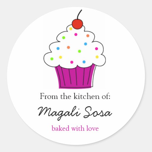 Cupcake labels, From the Kitchen Of... Stickers