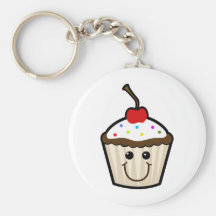 Cupcake Smile Face Key Chains