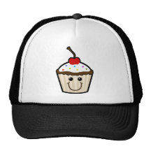 Cupcake Smile Face Mesh Hats
