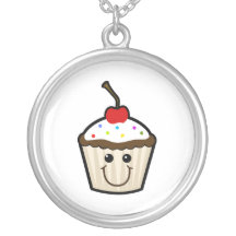 Cupcake Smile Face Necklace